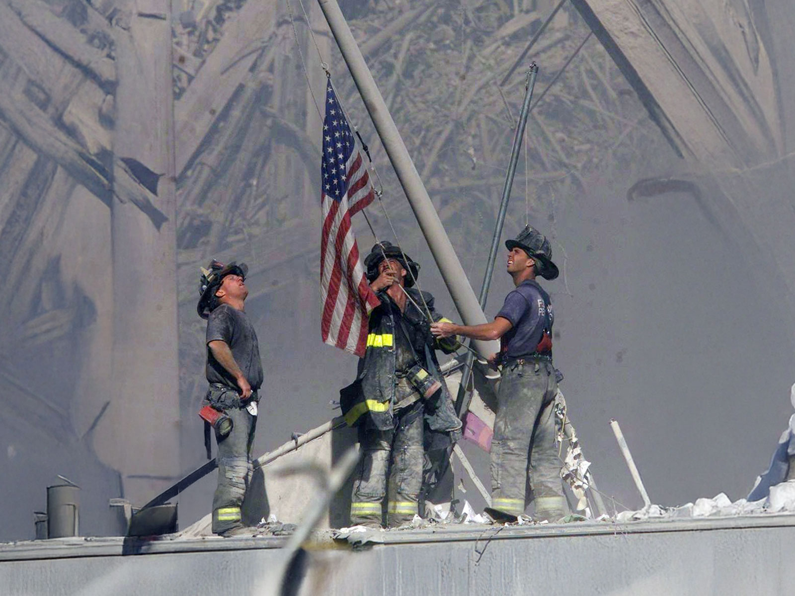 9/11 Flag Raising Image