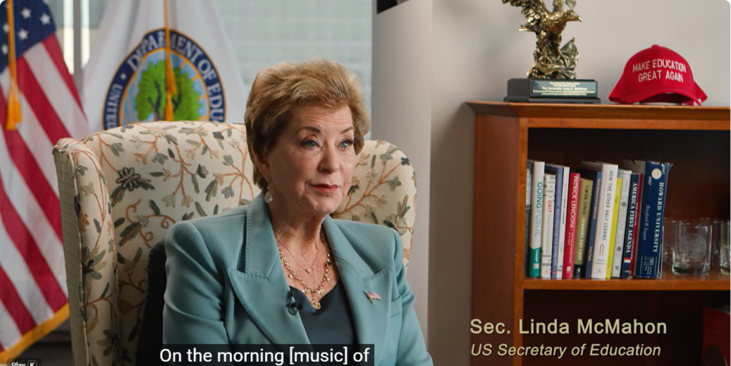 Secretary McMahon Talks About a Phone Call That Saved Her Life on 9/11